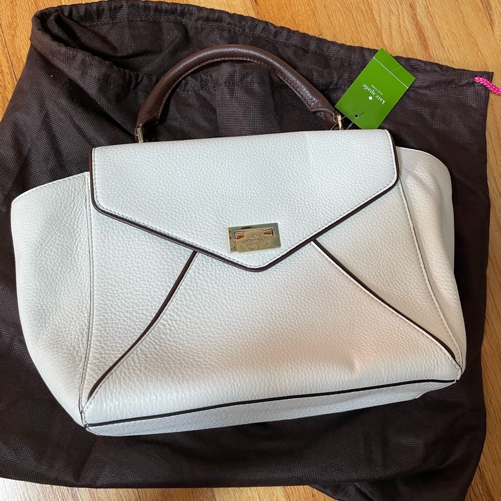 Kate Spade Wesley Place Laurel Bag - Brown/White NWT